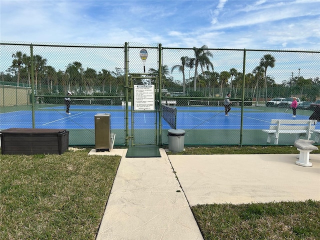 view of tennis court