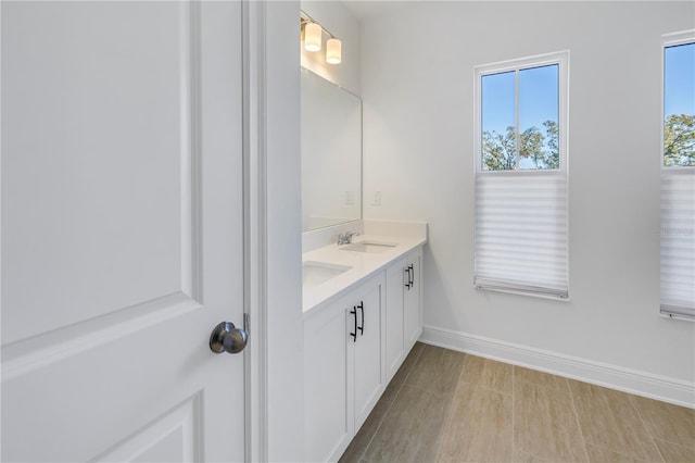 bathroom with vanity