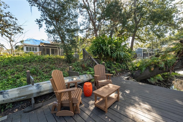 view of wooden terrace