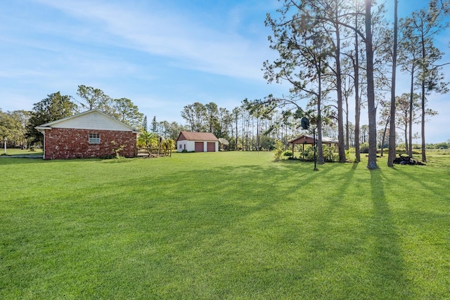 view of yard featuring a gazebo