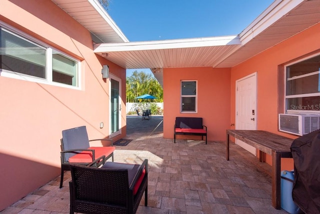 view of patio / terrace featuring cooling unit