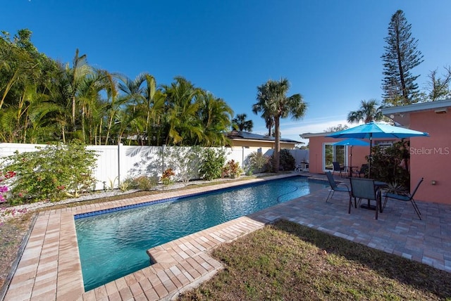 view of pool with a patio