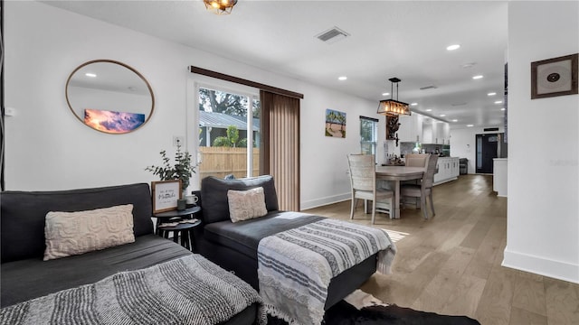 bedroom featuring light hardwood / wood-style floors