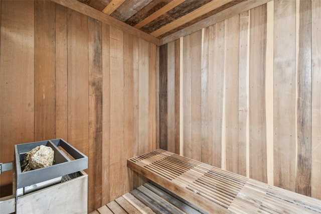 view of sauna