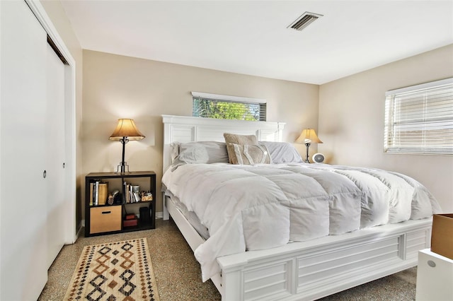 bedroom featuring a closet