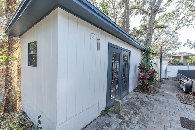 view of property exterior featuring a patio