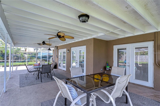 view of patio with french doors