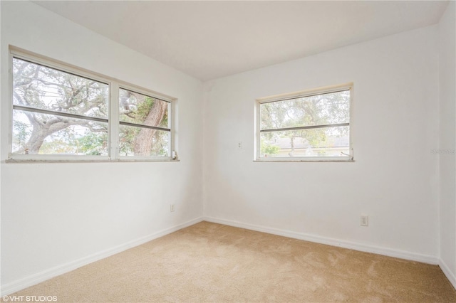 carpeted empty room with a healthy amount of sunlight