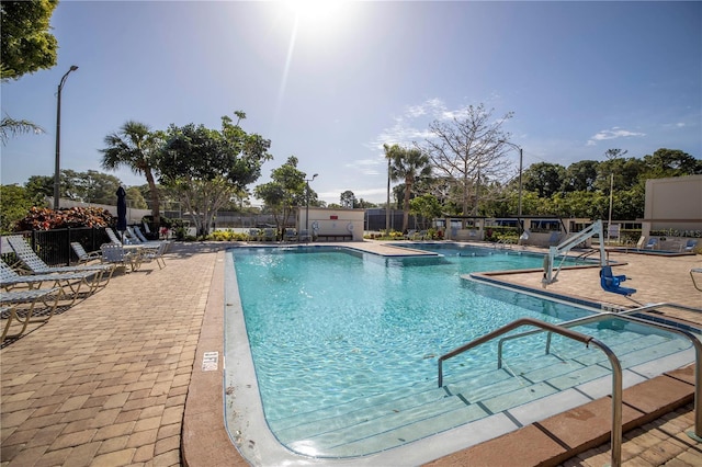 8174 Terrace Garden Dr N Unit 110, Saint Petersburg, FL 33709 - community pool with a patio area