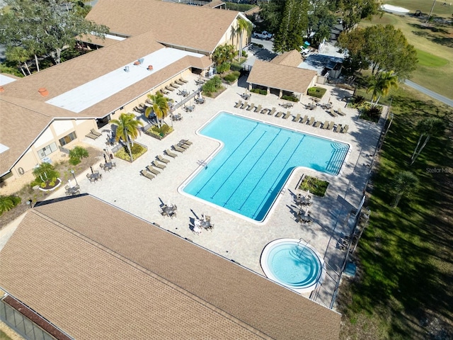 view of pool with a patio