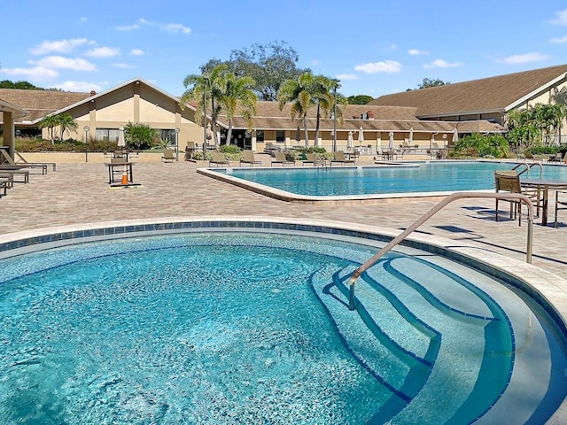 view of pool with a patio