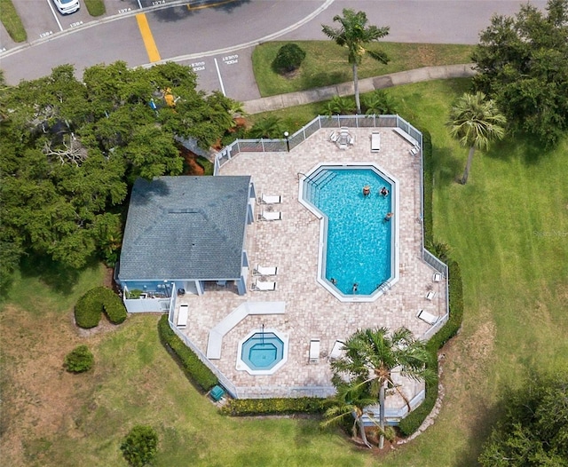 birds eye view of property