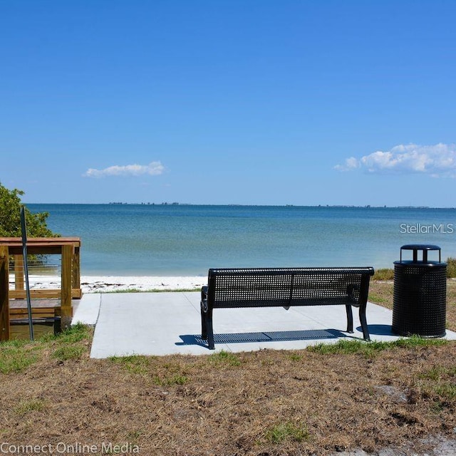 property view of water with a view of the beach