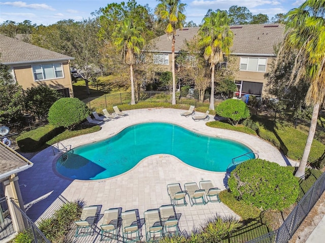 view of pool featuring a patio area