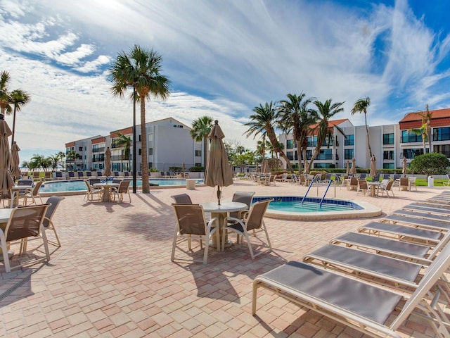 view of pool featuring a patio area