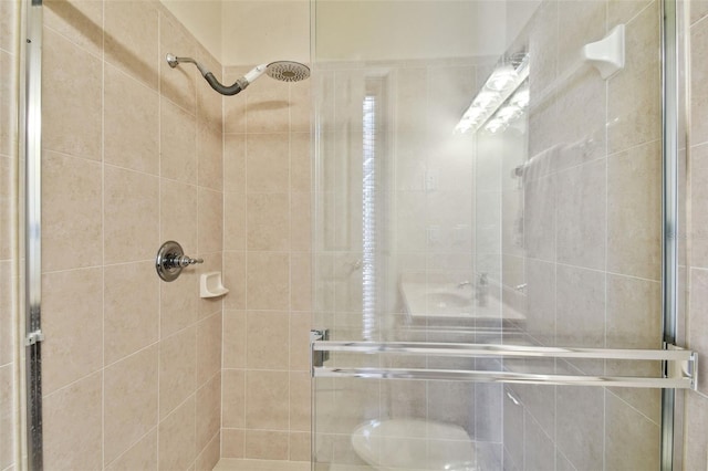 bathroom with walk in shower