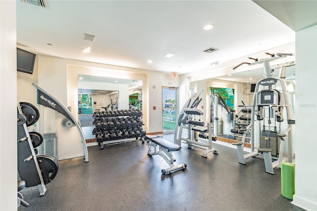 view of exercise room