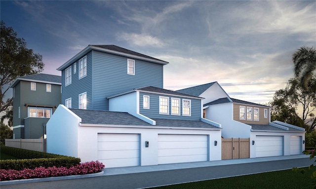 view of front of house featuring a garage