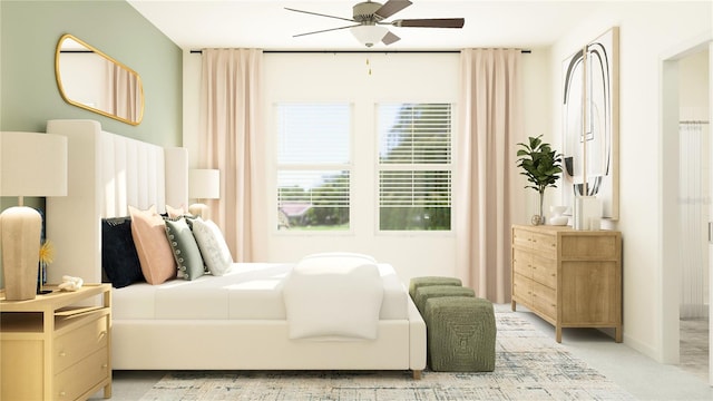 bedroom with ceiling fan