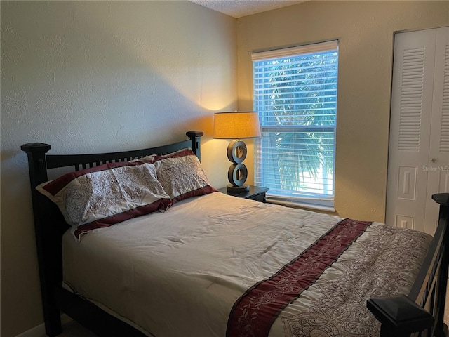 bedroom featuring a closet