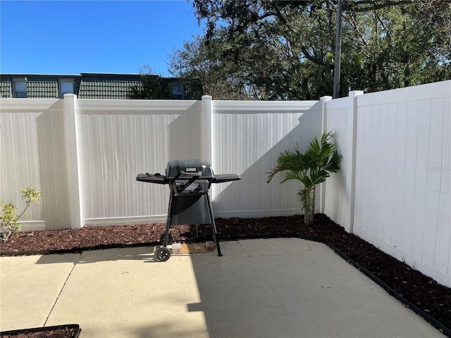 view of patio / terrace with area for grilling