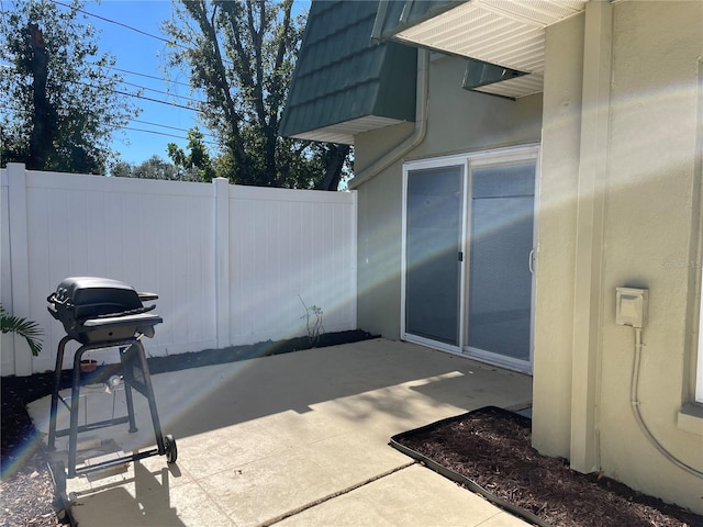 view of patio / terrace with area for grilling