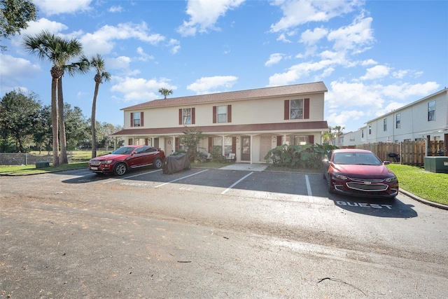 view of front of house with central AC unit