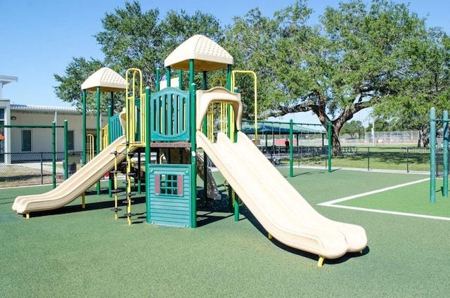 view of jungle gym