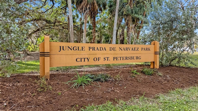 view of community sign