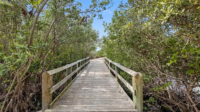 view of dock