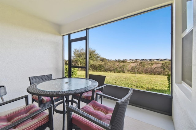 view of sunroom