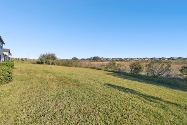 view of yard featuring a rural view