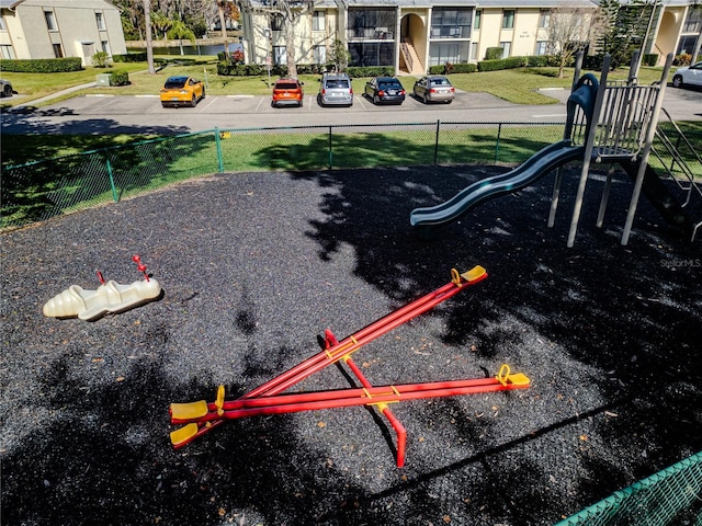 exterior space with a playground