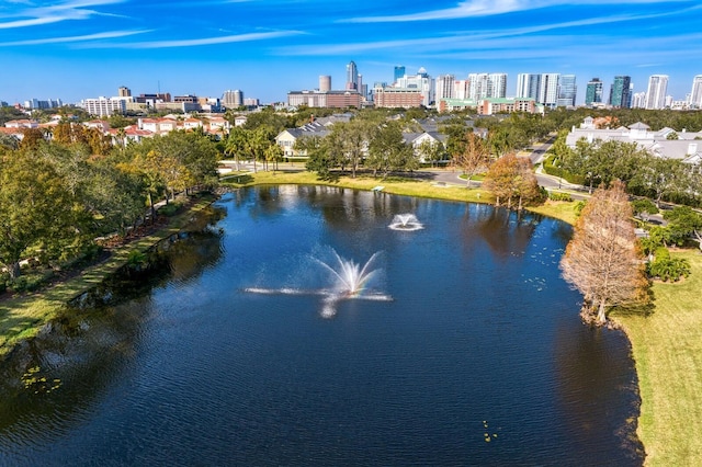 view of water feature