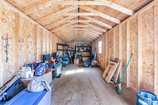 view of storage area