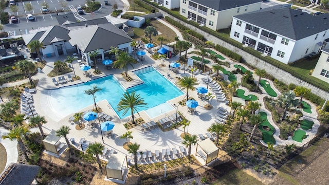 601 Drop Shot Dr, Davenport, FL 33896 - bird's eye view of a pool