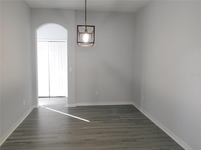 interior space featuring dark hardwood / wood-style floors