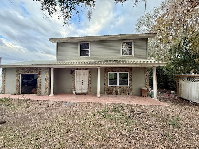 view of front property with a patio area