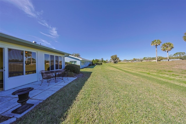 view of yard with a patio