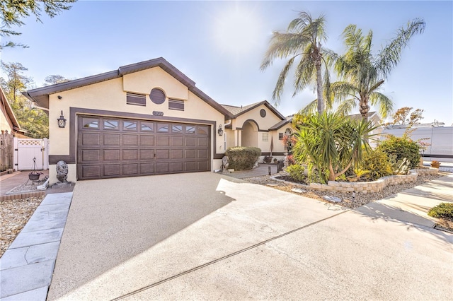 view of front facade with a garage