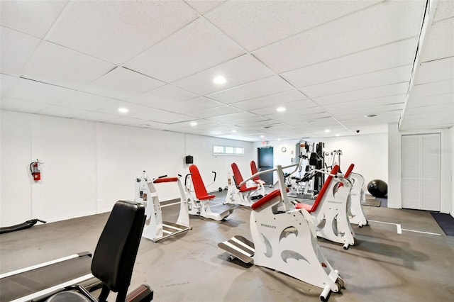 view of workout area