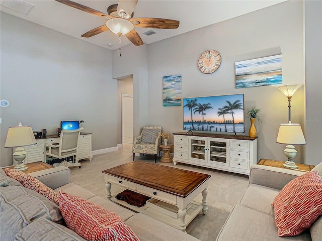 view of carpeted living room