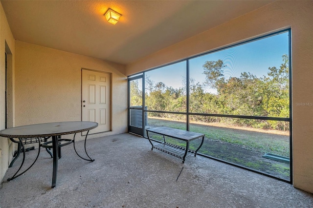 view of sunroom