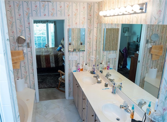 bathroom with vanity