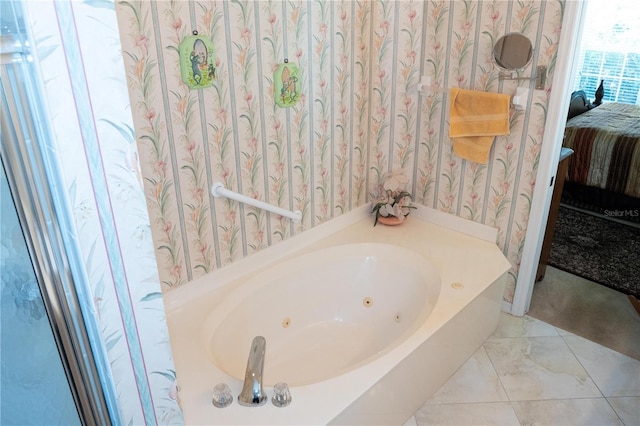 bathroom with a bathing tub