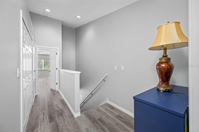 hall featuring wood-type flooring