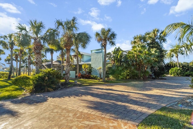 view of property hidden behind natural elements