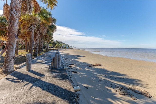 property view of water with a view of the beach