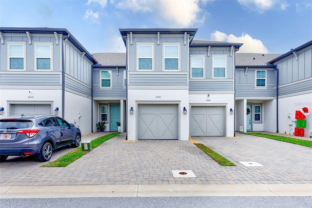 view of property with a garage