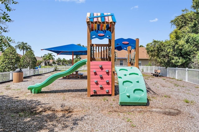 view of jungle gym